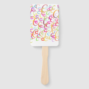 Éventail Confettis en forme de lettre "C"