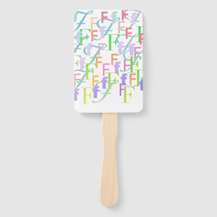 Éventail Confettis en forme de lettre "F"
