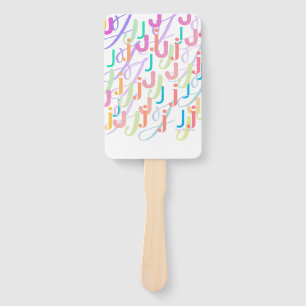Éventail Confettis en forme de lettre "J"