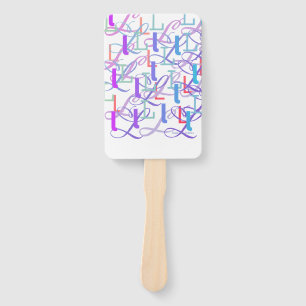 Éventail Confettis en forme de lettre "L"