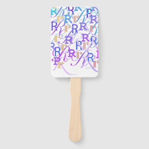 Éventail Confettis en forme de lettre "R"