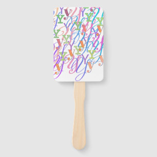 Éventail Confettis en forme de lettre "Y"