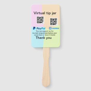 Éventail Conseil virtuel jar q r code argent don PayPal ven