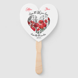 Éventail Corazón Vintage en Flor