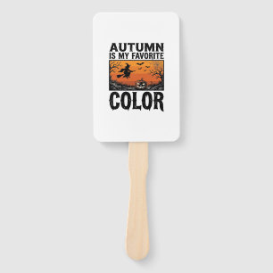 Éventail Couleur préférée d'automne Halloween Citrouille Ve