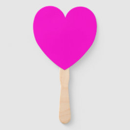 Éventail Couleur rose vif Valentine Coeur