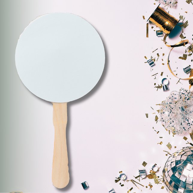 Éventail Couleur solide blanche givrée | Classique | Élégan (Créateur téléchargé)