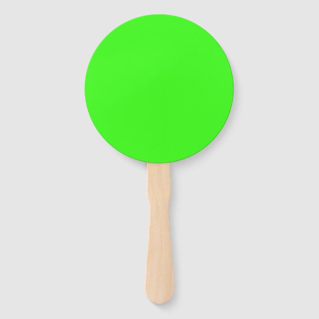 Éventail Couleur solide verte néon | Classique (Devant)