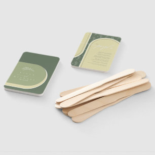 Éventail Couleur Tons Mariage ou Programme Vert ID901