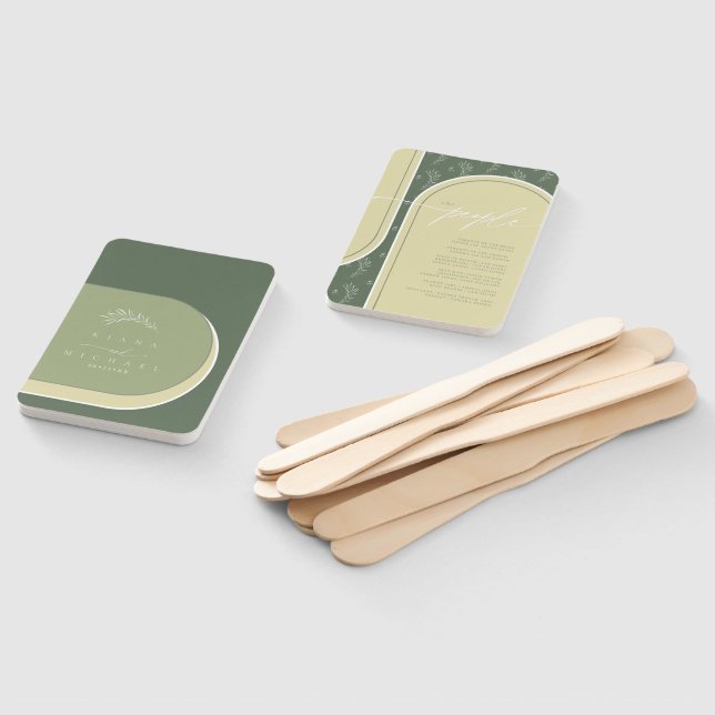 Éventail Couleur Tons Mariage ou Programme Vert ID901 (Non-assemblé)