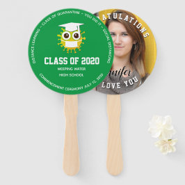 Éventail Couleurs de l'école verte, 2020 Graduation personn