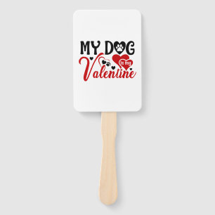 Éventail Couple Cadeau Mon Chien Est Ma Valentine