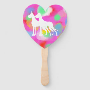 Éventail Couple de Dogue Allemand