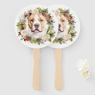 Éventail Couronne de Noël festive de Staffordshire américai