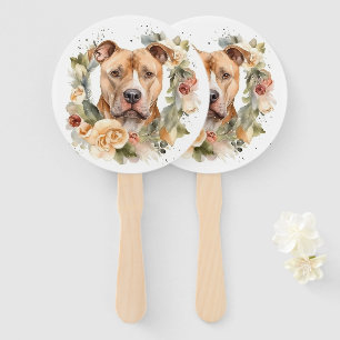 Éventail Couronne de Noël festive Pitbull
