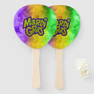Éventail Couronne festive de SlipperyJoe thème Mardi Gras r