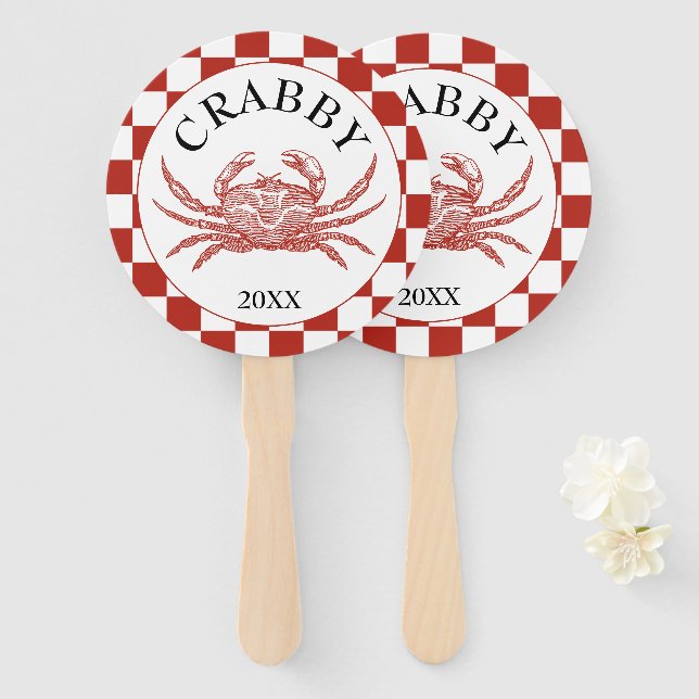 Éventail Crabe ou eau de mer (Devant et derrière)