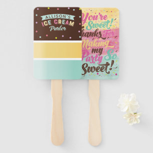 Éventail Crème de glace rayée Popsicle Treat Birthday Par