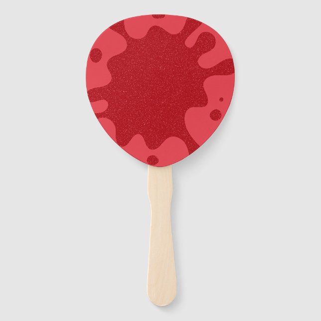 Éventail Custom Tomato Red Splash Paddle Fans (Set of 10) (Devant)