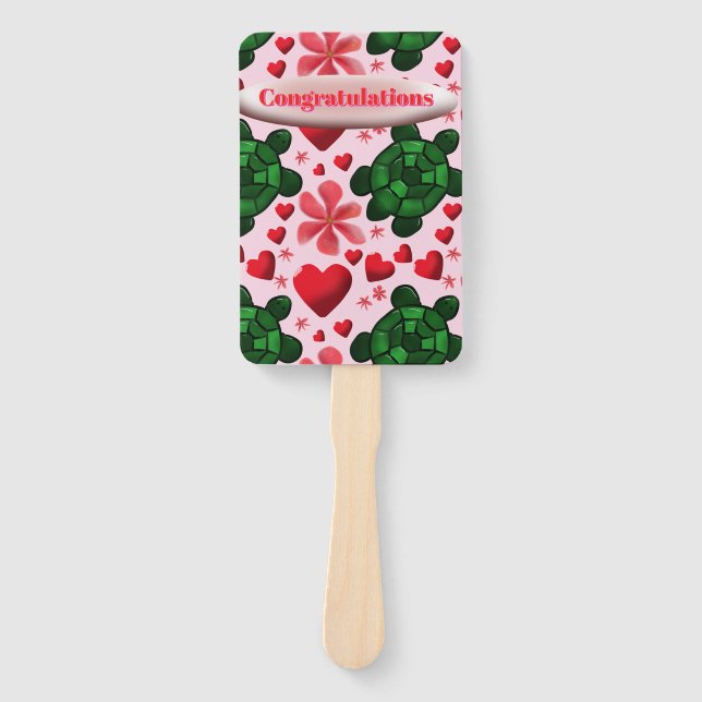 Éventail Custom turtle pattern  wrapping paper (Devant)