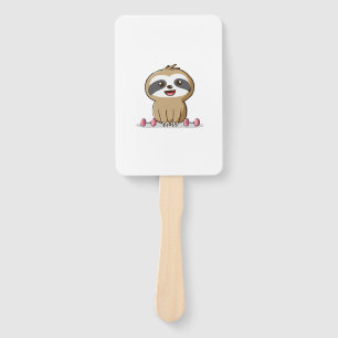 Éventail Cute Chibi Sloth Exercice � Funny Kawaii Gym Anima