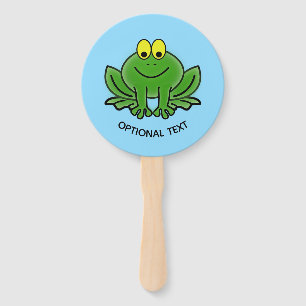 Éventail Cute Grenouille verte