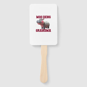 Éventail Cute MOO DENG GRANDMA Baby Hippo Granny Enseignant