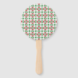 Éventail Cute Quirky Cabincore Minimaliste Noël Ikat