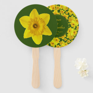 Éventail Daffodique de printemps jaune - Mariage