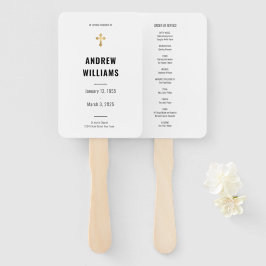 Éventail Dans Love Mémoire Funeral Programme Noir Blanc