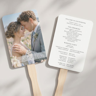 Éventail de cérémonie de mariage personnalisé avec