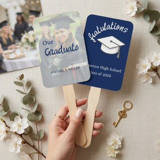 Éventail de main pour fête de remise de diplômes m