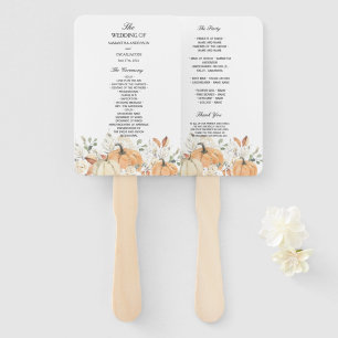 Éventail de programme de mariage automnal rustique
