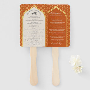 Éventail de programme de mariage indien hindou Sap