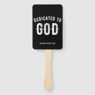 ÉVENTAIL DÉDIÉ À DIEU PERSONNALISABLE COOL TEXTE BLANC