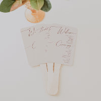 Désert de Whimsical | Programme de mariage beige