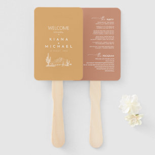 Éventail Desert Vibes Mariage Welcome Program ID1019