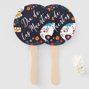 Éventail Dia de los Muertos  Ventilateur de main