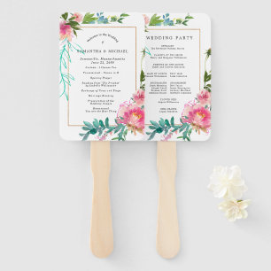 Éventail do-it-yourself Programme de mariage floral de pivo