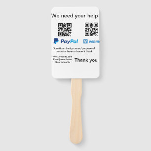 Éventail Donation Collection conseil pot ajouter votre q r