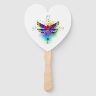 Éventail Dragonfly en arc-en-ciel