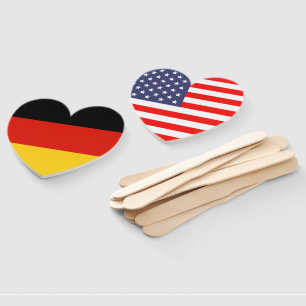 Éventail Drapeau américain allemand mariage international