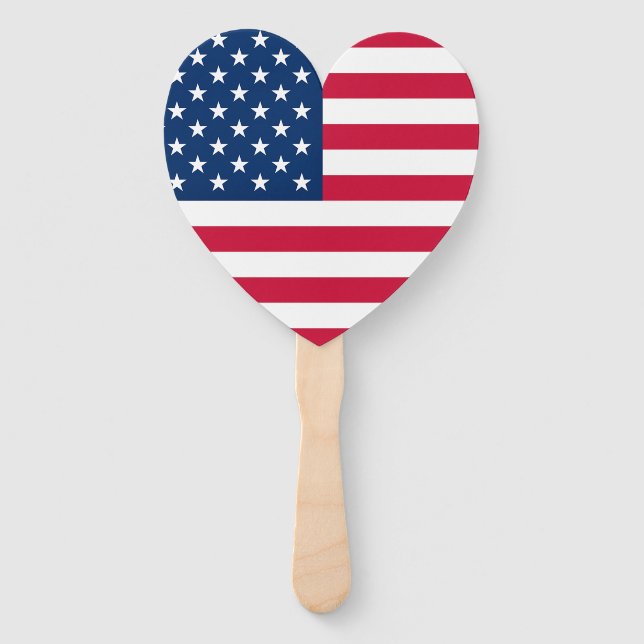 Éventail Drapeau américain - États-Unis d'Amérique - Patrio (Devant)
