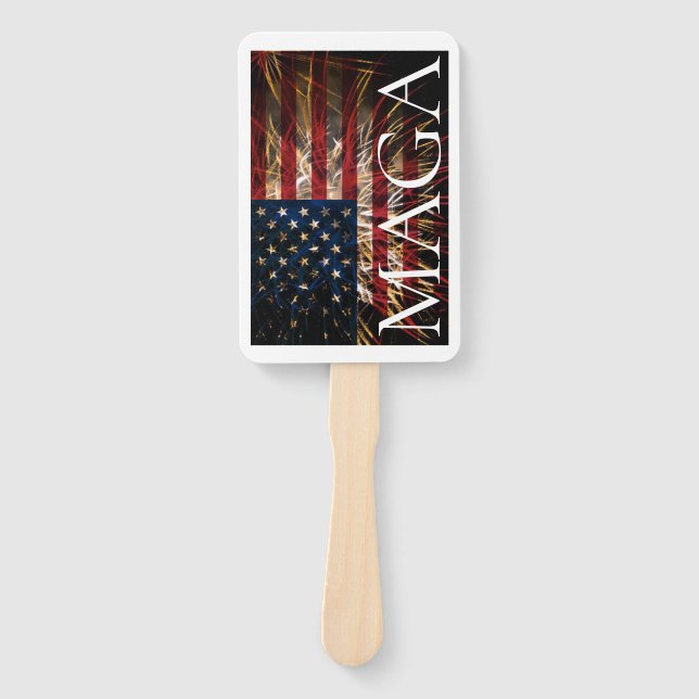 Éventail Drapeau américain Patriot MAGA (Devant)