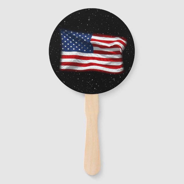 Éventail Drapeau américain patriotique États-Unis (Devant)