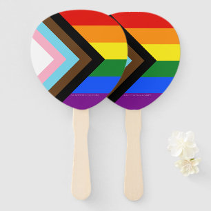 Éventail Drapeau de fierté Progress Pride de SlipperyJoe si