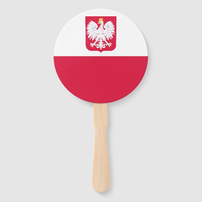 Éventail Drapeau de la Pologne (Devant)