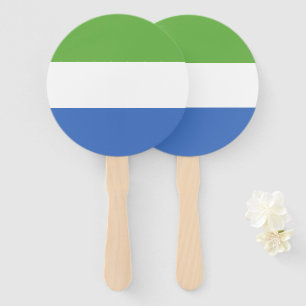 Éventail drapeau de la Sierra Leone