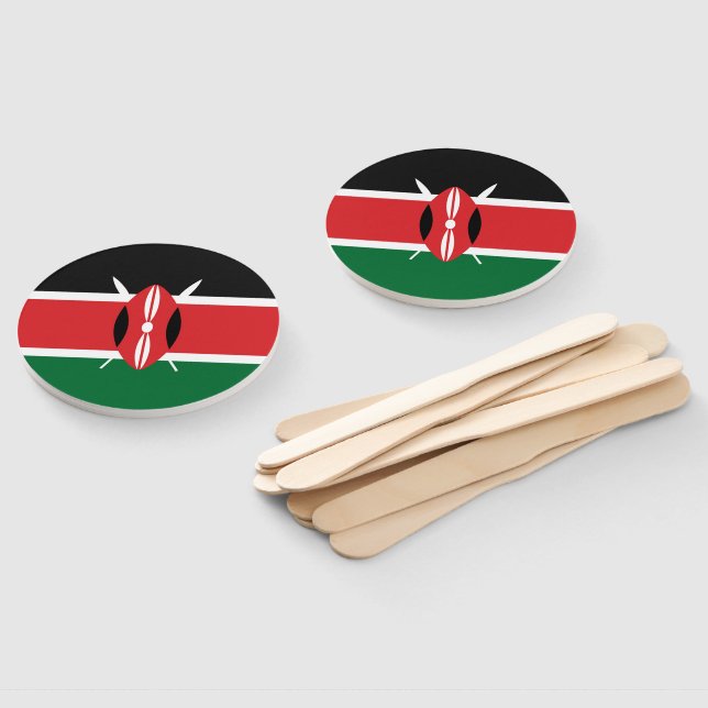 Éventail Drapeau du Kenya (Non-assemblé)