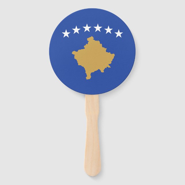 Éventail Drapeau du Kosovo (Devant)